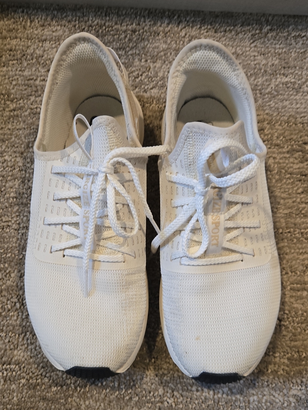 New Balance Off White Knit Lace-Up/slip In Sneakers